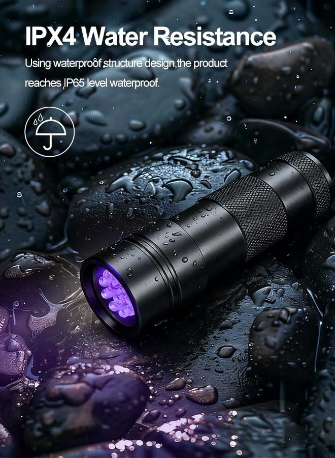 Tersely U‌V Torch,12 LED 395nm UV Blacklight Flashlight,Pet Urine Detector for Dog/Cat, Dry Stains, Bed Bug, Invisible Ink, AAA Batteries Included‌ - Image 3